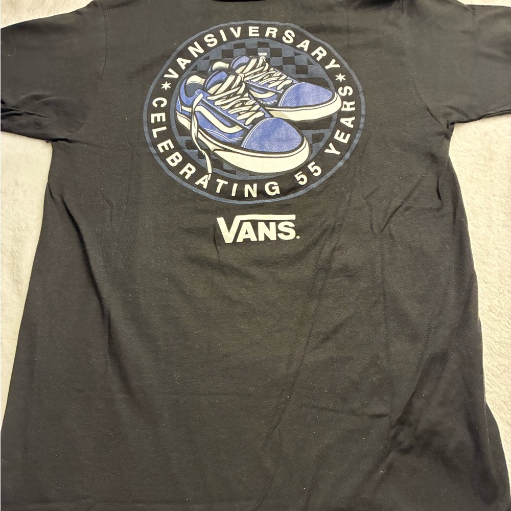 Vans Black and Blue Kids Short Sleeve Tee